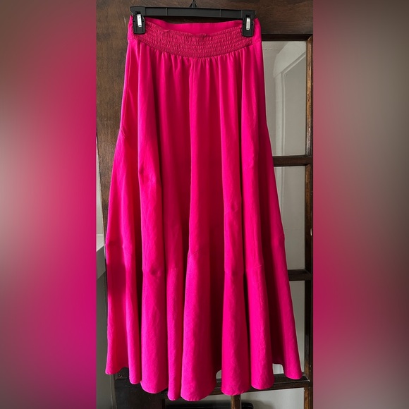Free People Women’s Fuchsia A-Line Skirt with Pockets - Picture 2 of 4